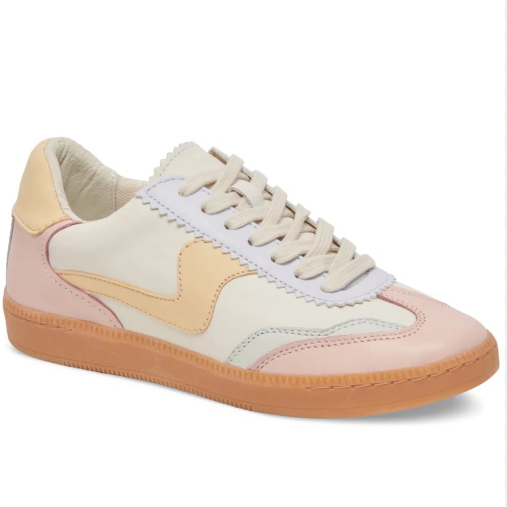 Dolce Vita Women's Cream and Pink Sneakers